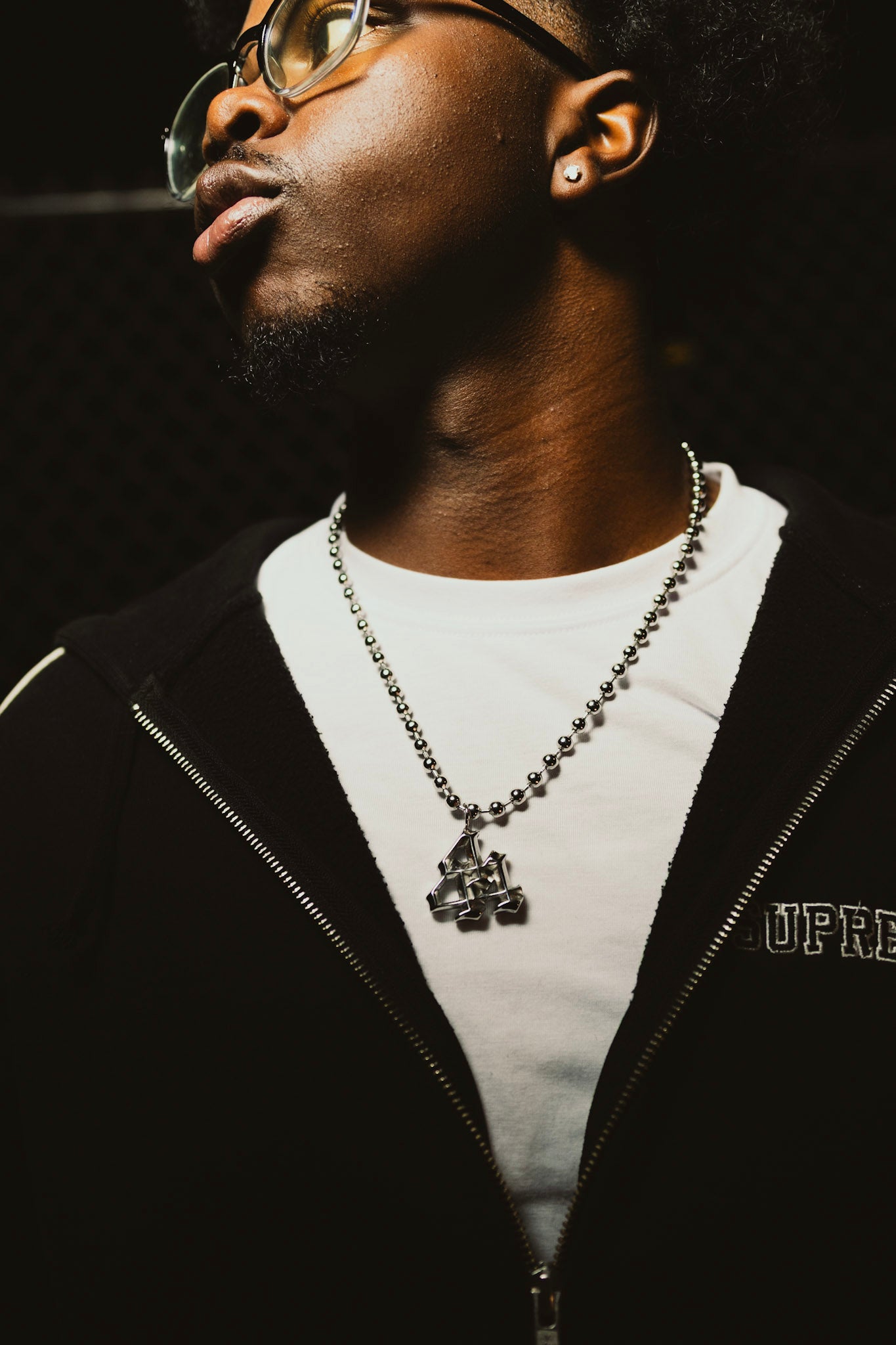 SIGNATURE “444” SILVER BEADED CHAIN